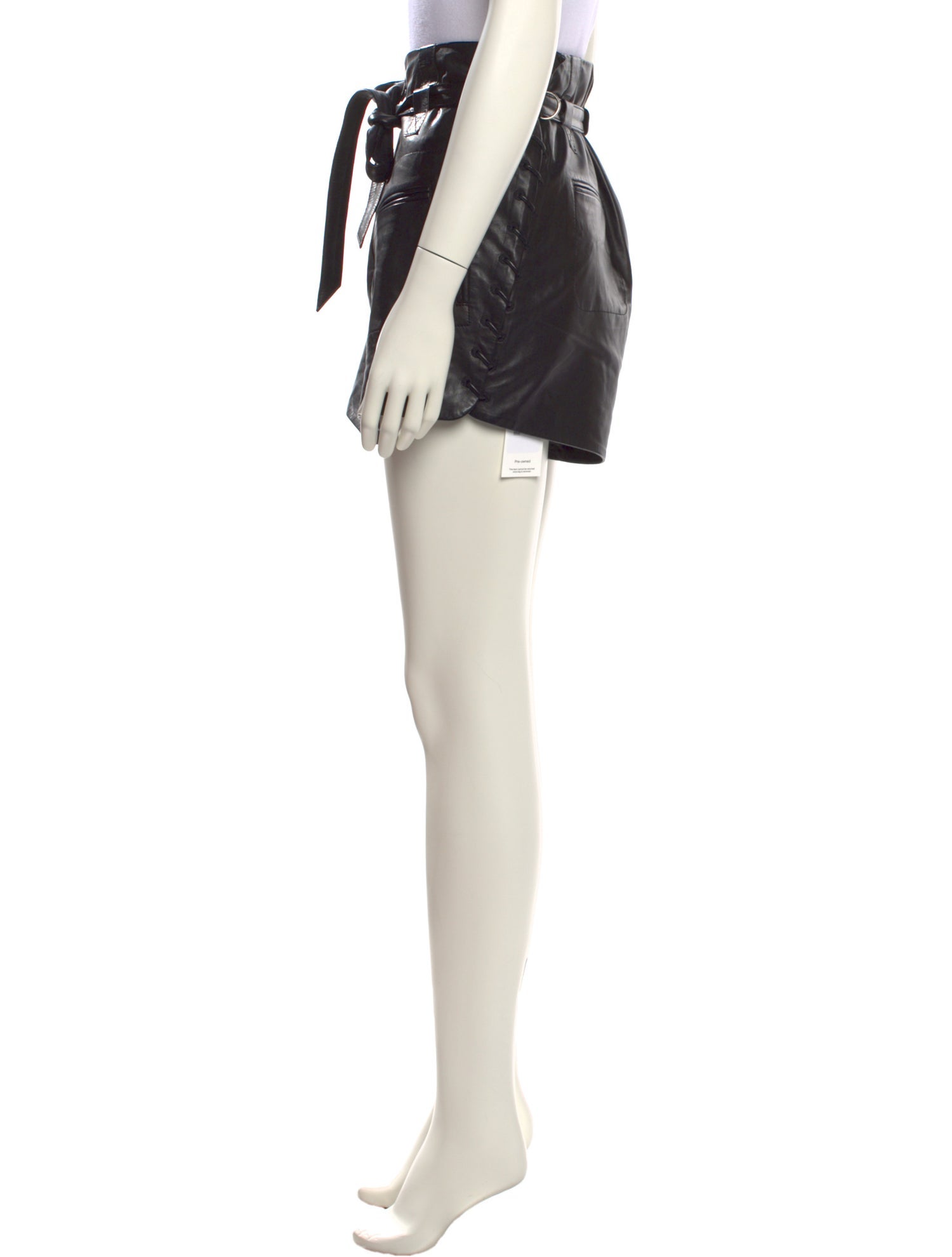 Iro Lamb Leather Mini Shorts