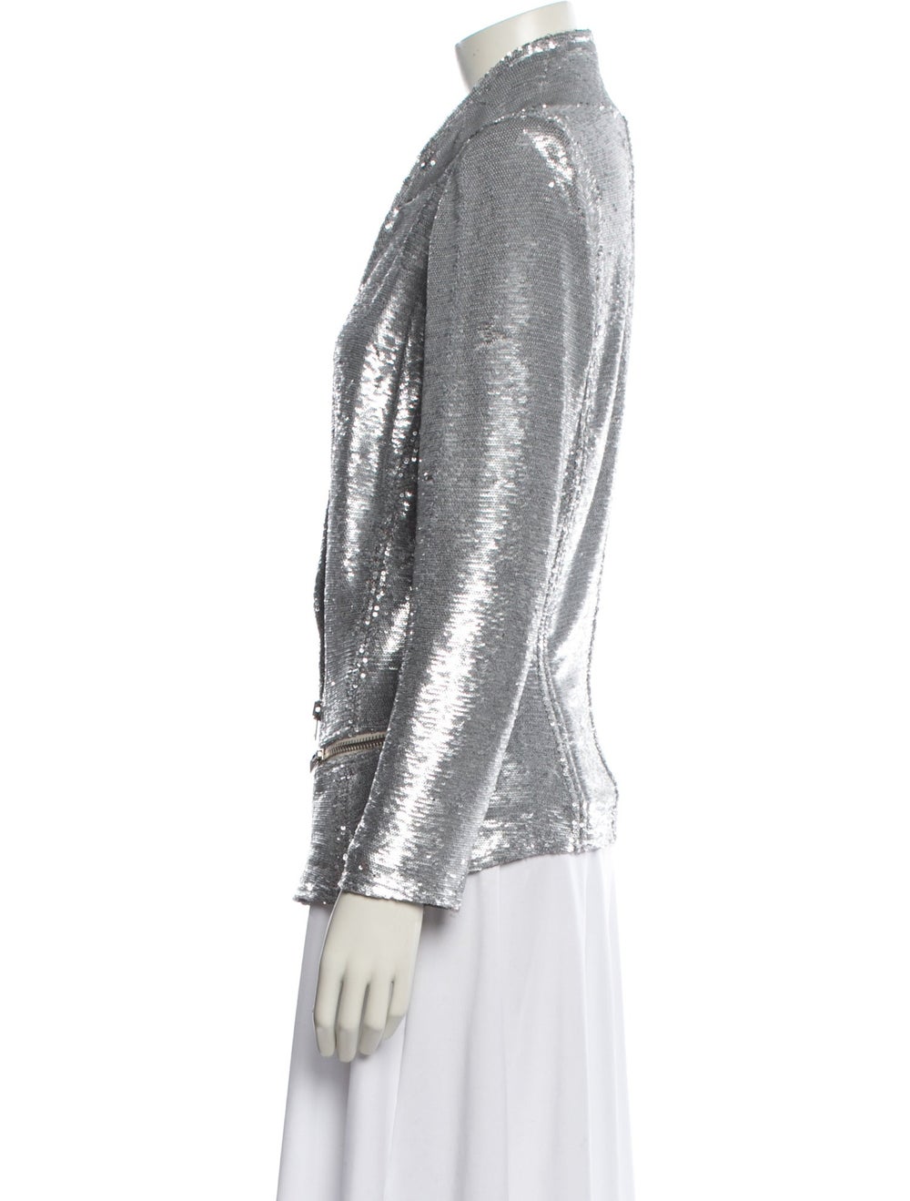Iro Sequin Evening Jacket Silver Sequin Embellish… - image 2