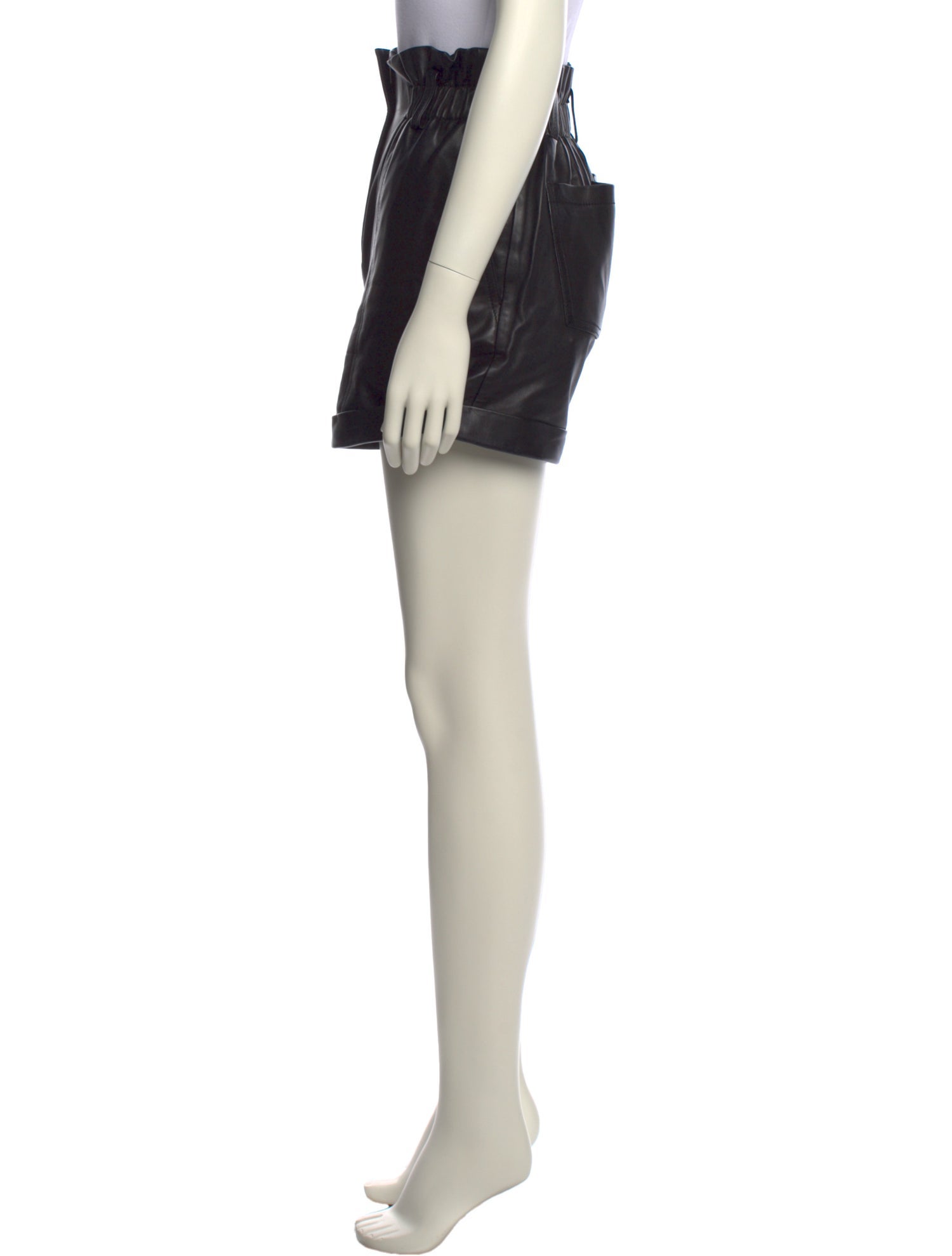 Iro Lamb Leather Mini Shorts