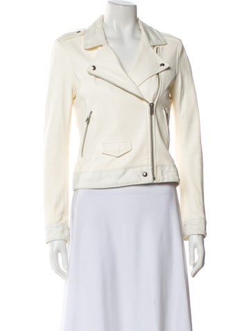 Pre-owned Iro Lamb Leather Biker Jacket In Neutral