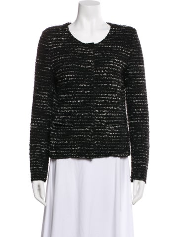 Pre-owned Iro Wool Tweed Pattern Evening Jacket In Black