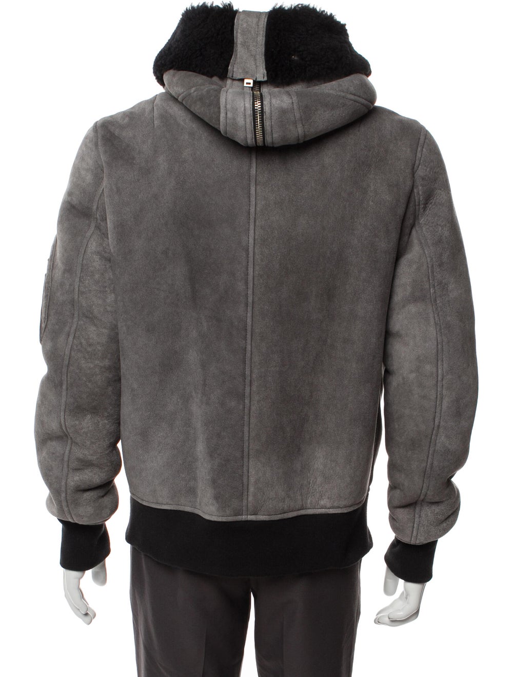 Iro Shearling Colorblock Pattern Puffer Coat - image 3