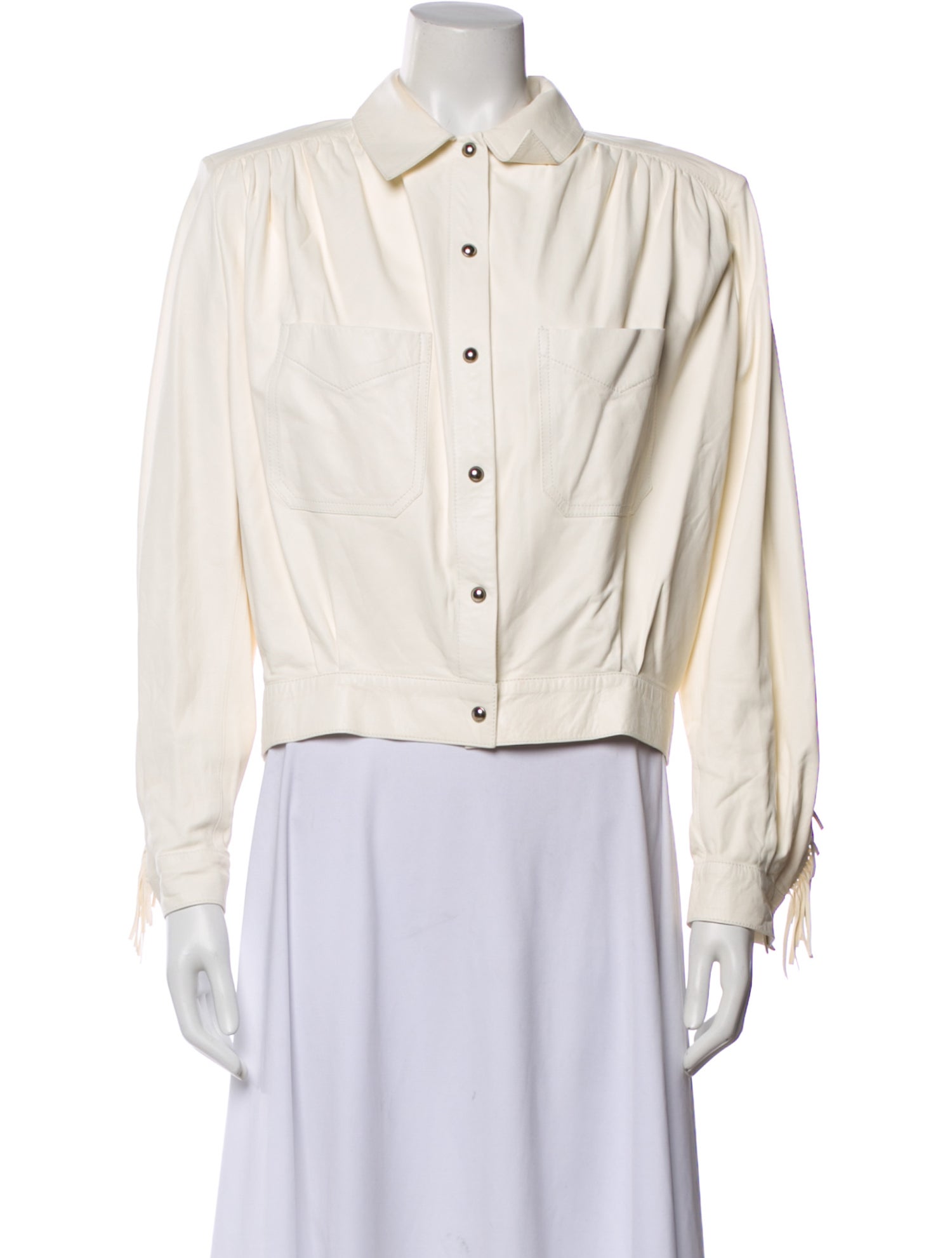 Iro Lamb Leather Striped Jacket