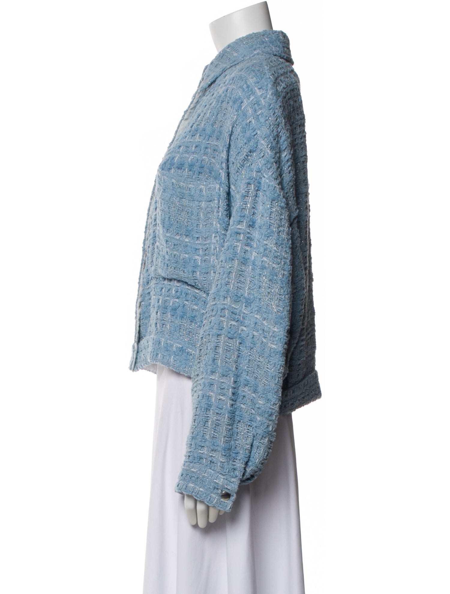 Iro Tweed Pattern Denim Jacket