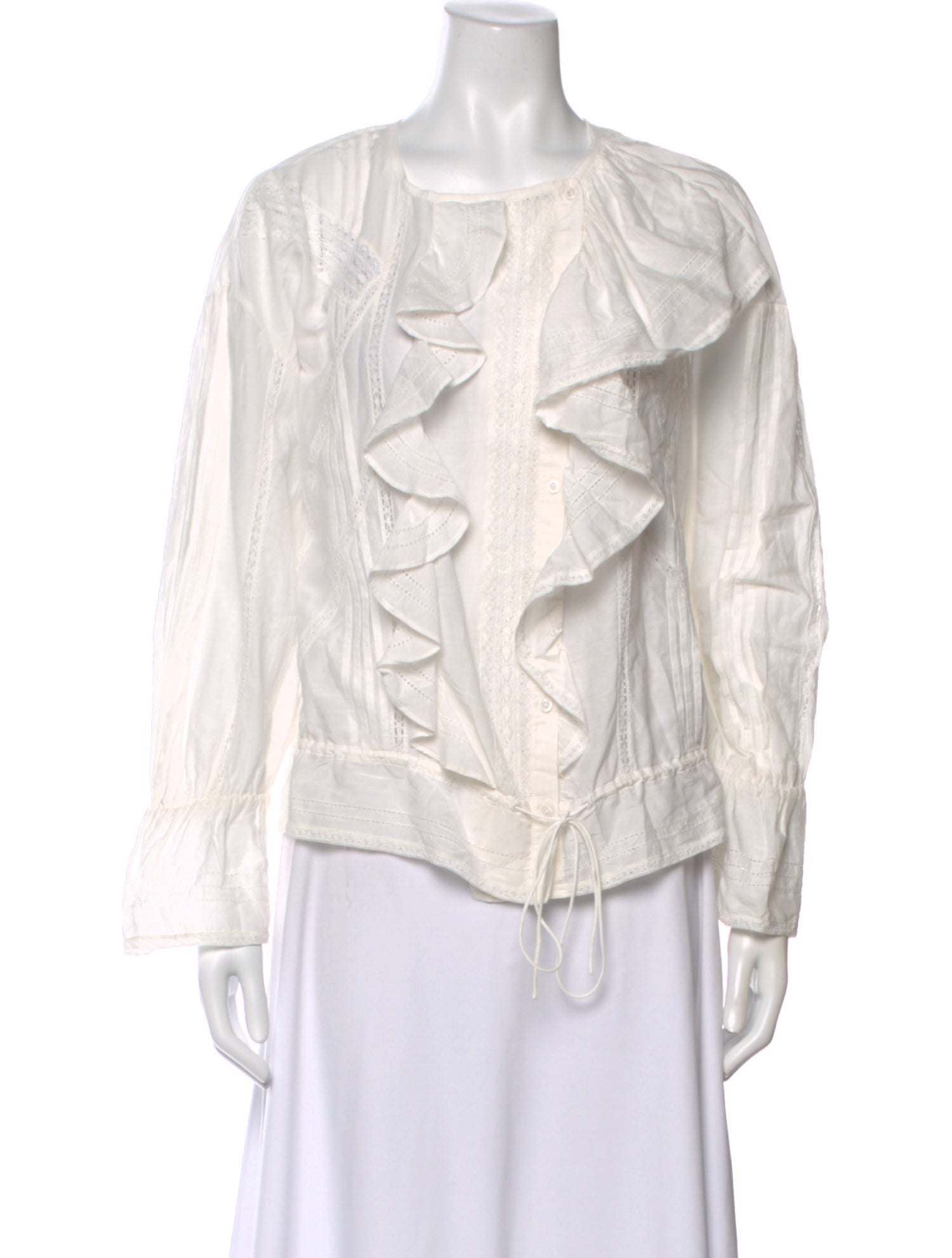 Iro Crew Neck Long Sleeve Blouse