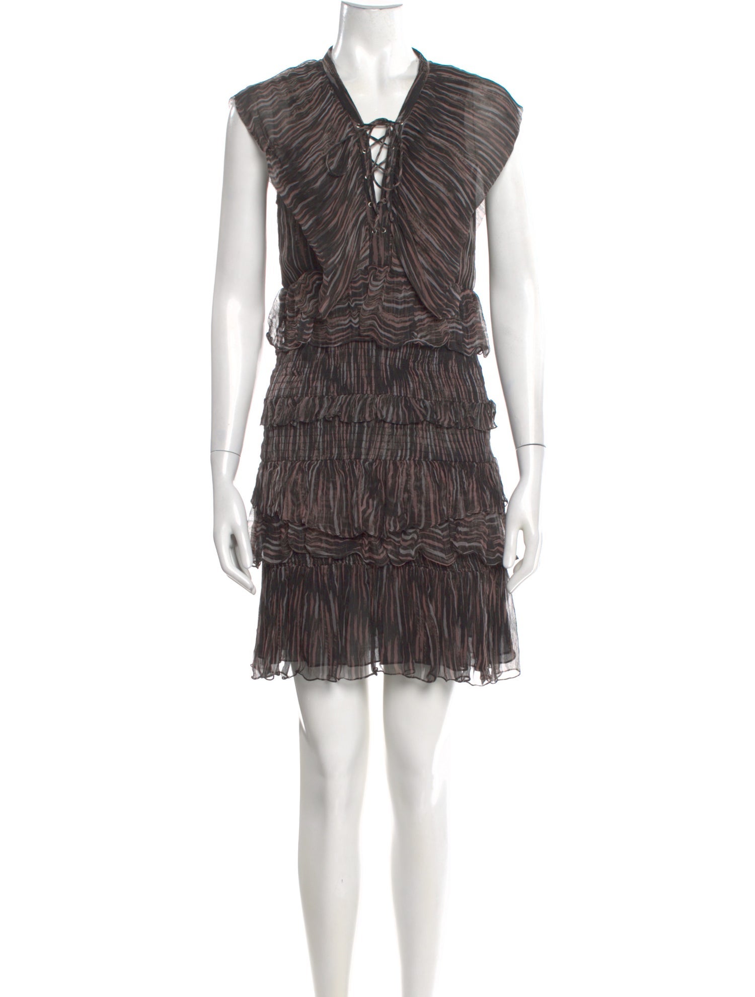 Iro Striped Mini Dress