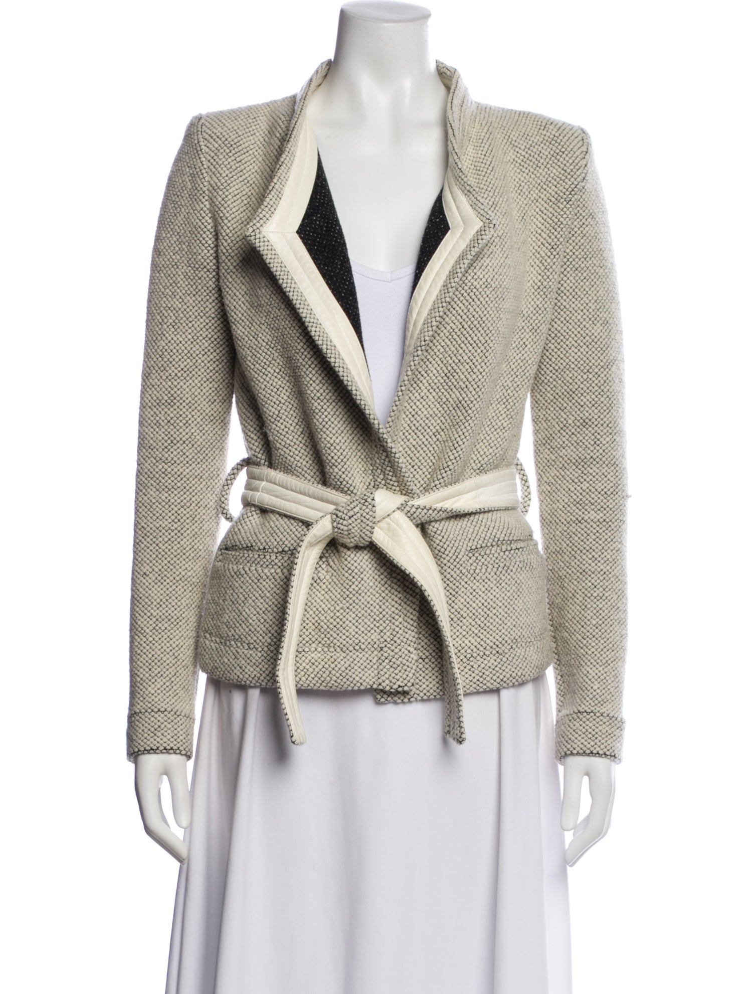 Iro Wool Tweed Pattern Blazer
