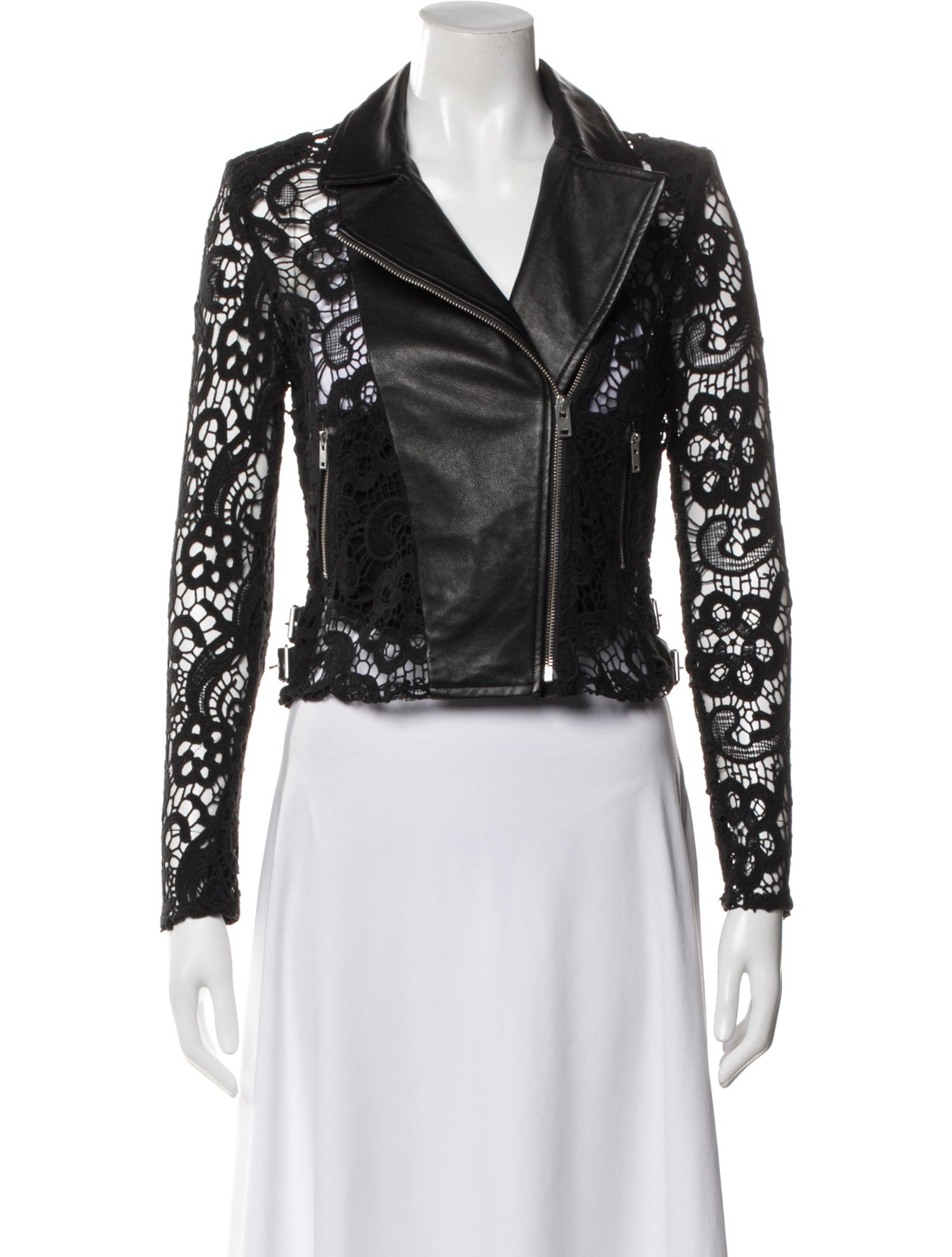 Iro Lace Pattern Biker Jacket