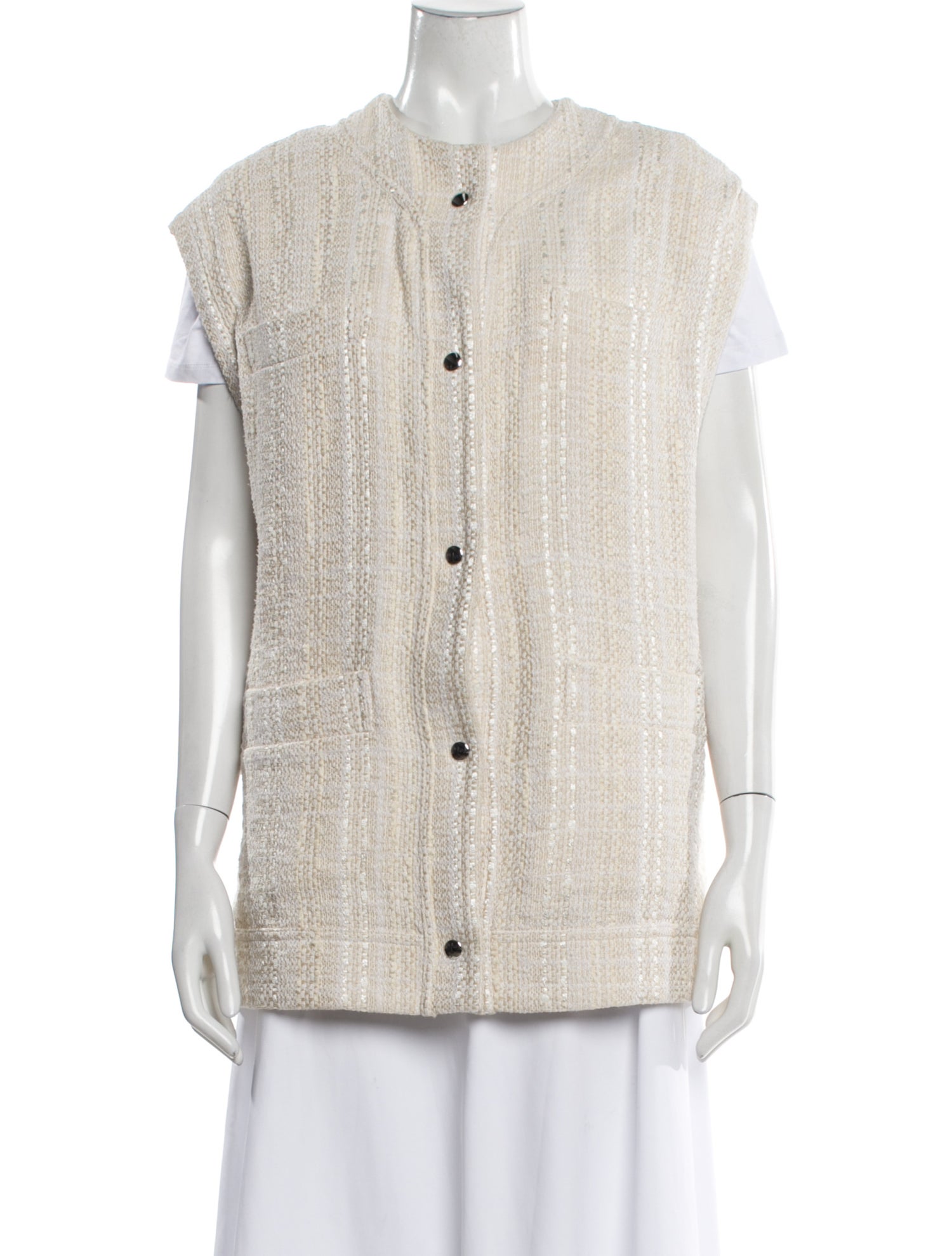 Iro Tweed Pattern Vest