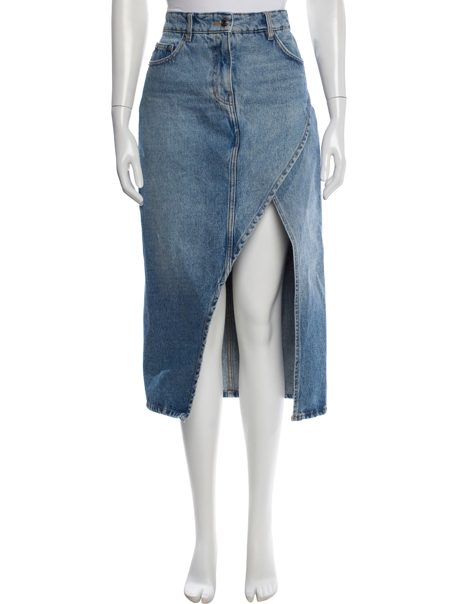 Iro Pleated Accents Midi Length Skirt