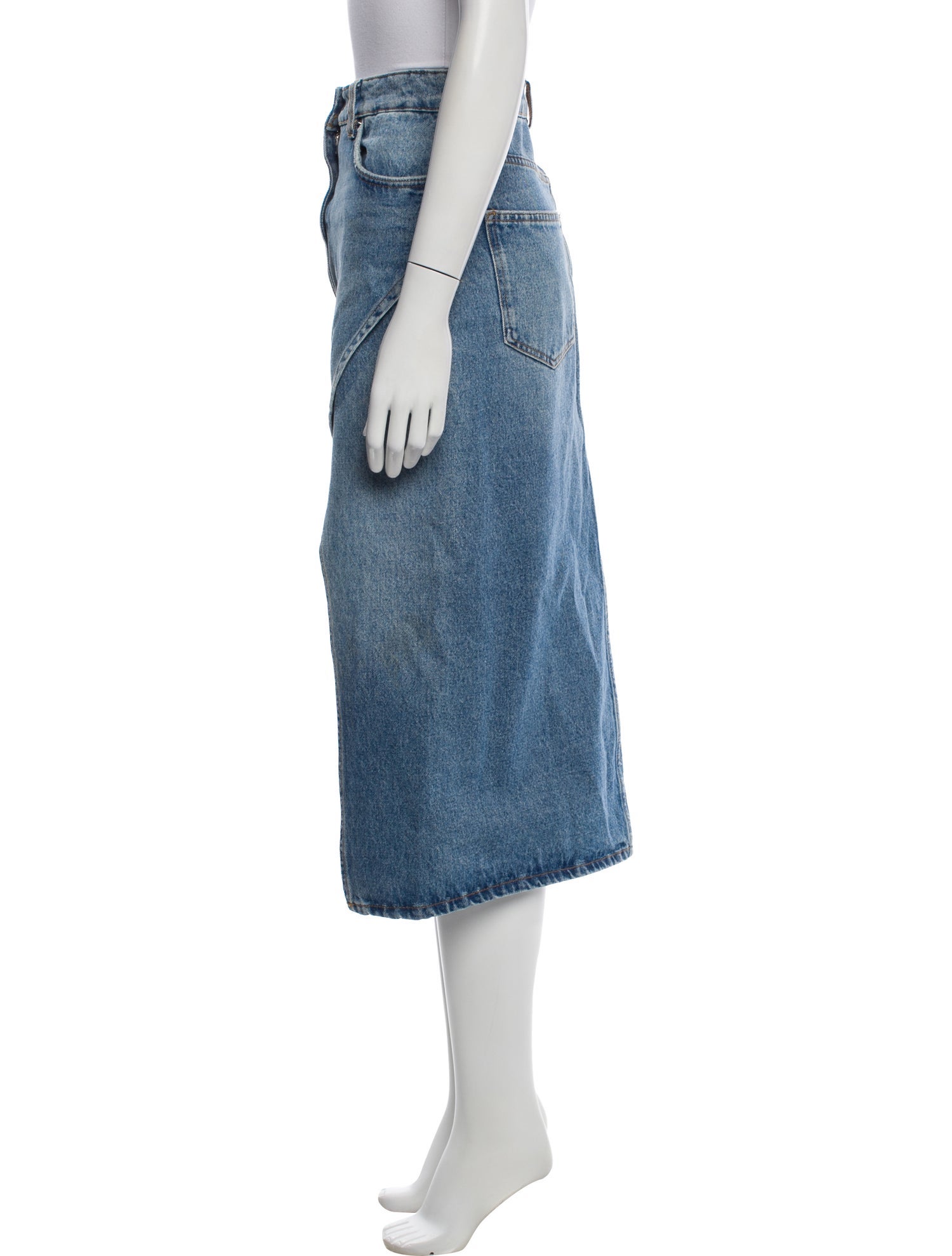 Iro Pleated Accents Midi Length Skirt