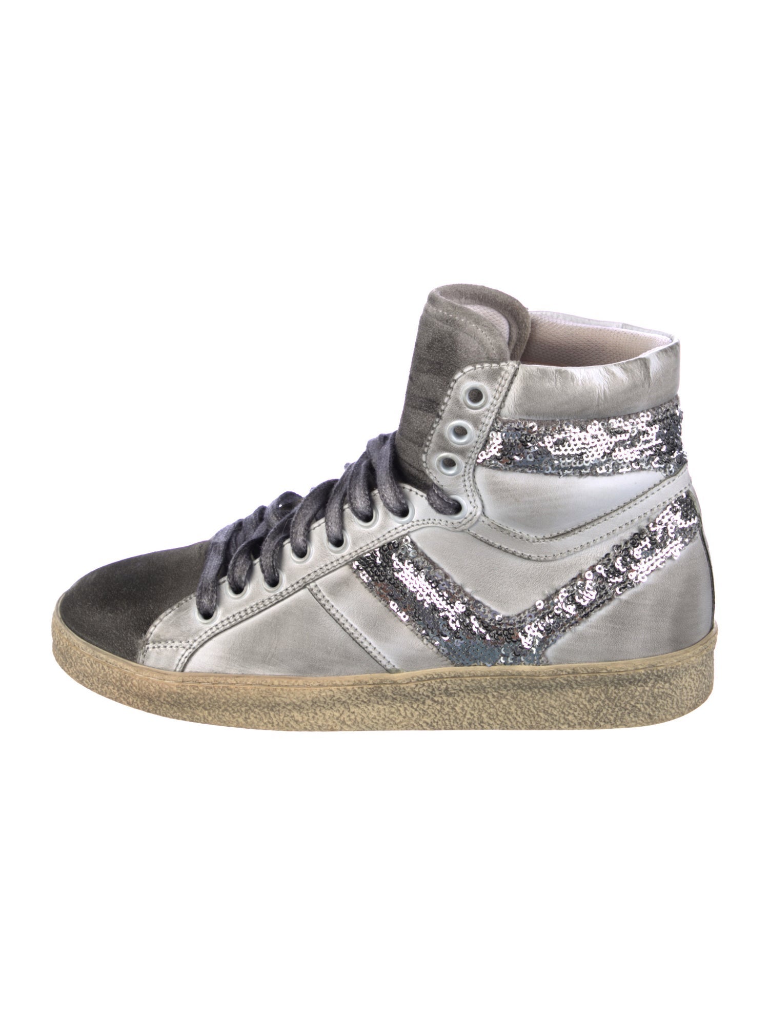 Iro Leather Printed Wedge Sneakers