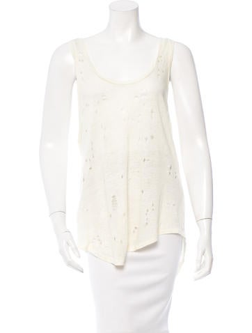 Iro Distressed Linen Top