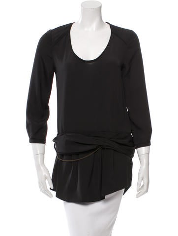 Iro Ruched Scoop Neck Tunic