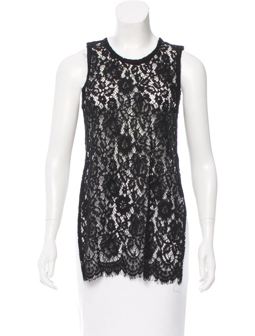 Iro Sheer Lace Top Black