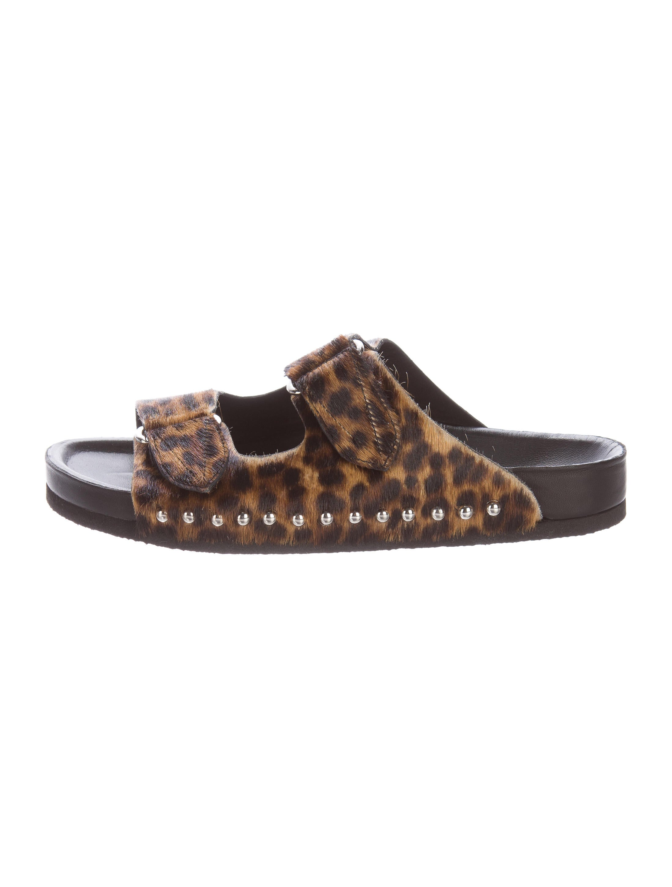 Iro Leopard Print Slide Sandals