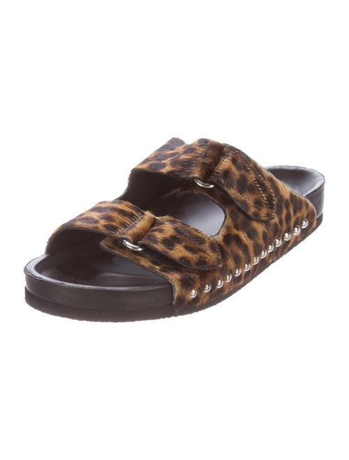 Iro Leopard Print Slide Sandals