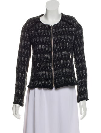 Iro Leather-Accented Zip-Up Jacket