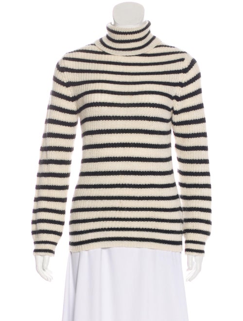 Iro Striped Turtleneck Sweater Black