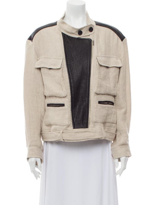 Iro Linen Tweed Pattern Jacket Black