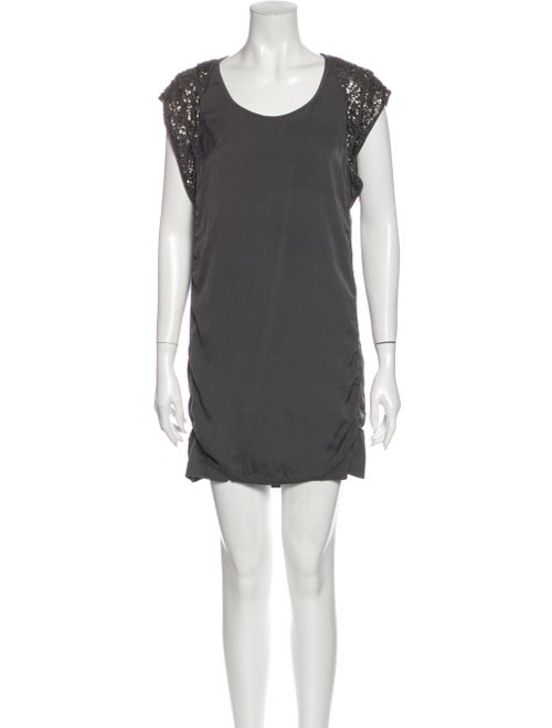 Iro Silk Mini Dress Grey