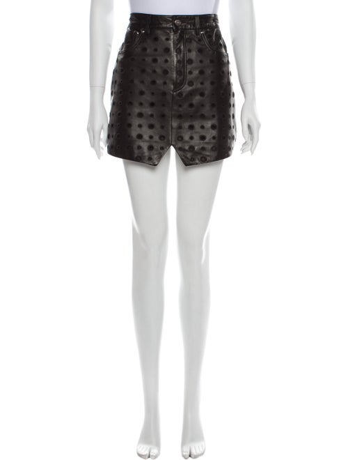Iro Lamb Leather Mini Skirt Black
