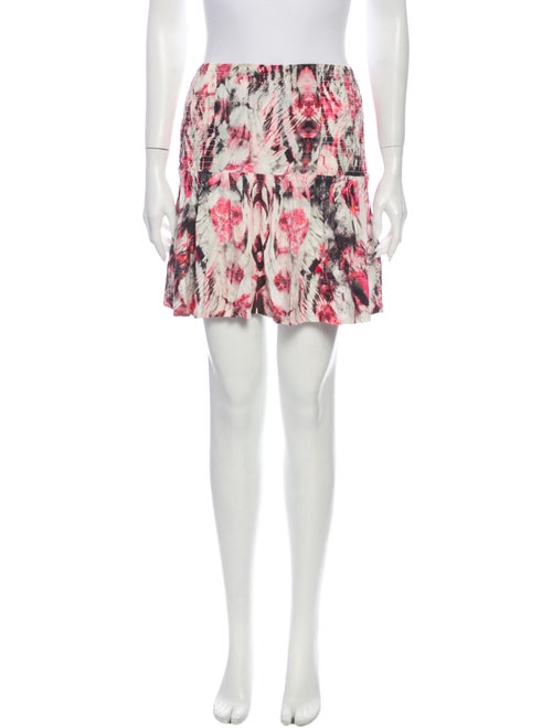 Iro Printed Mini Skirt Pink