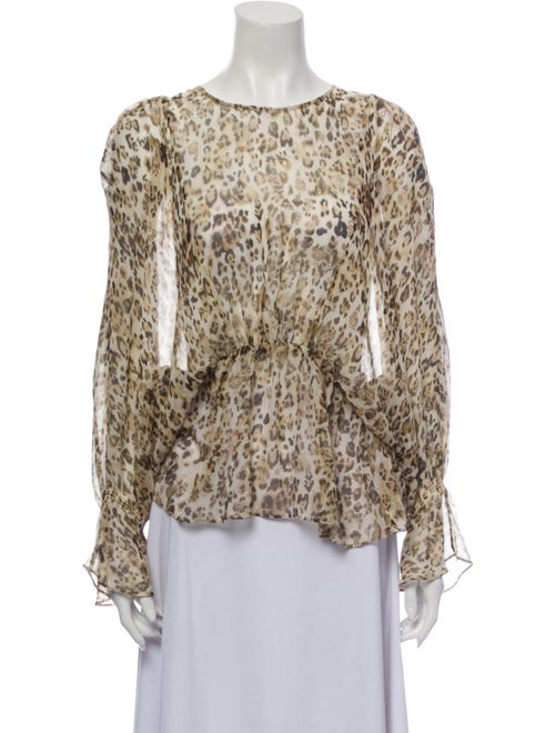 Iro Silk Animal Print Blouse