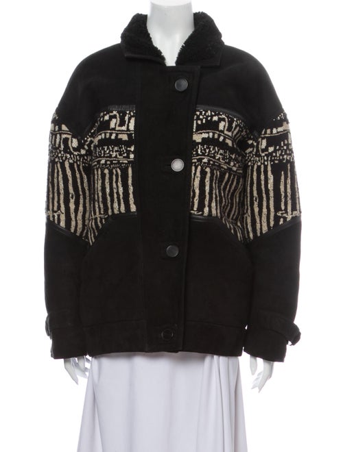 Iro Graphic Print Denim Jacket Denim