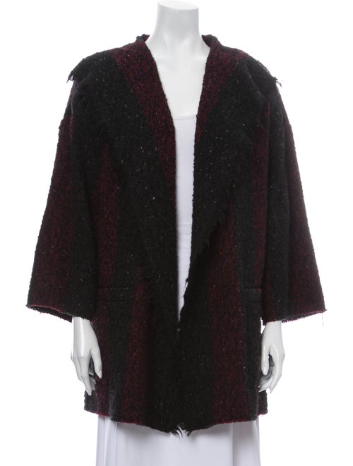 Iro Striped Coat Black