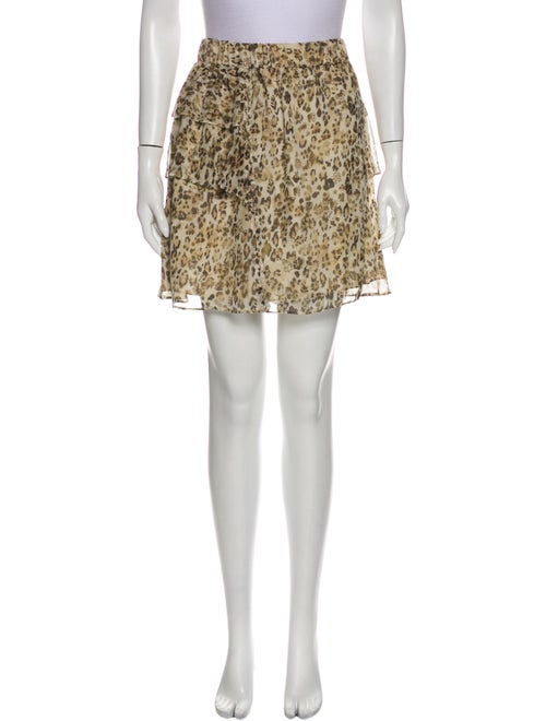 Iro Silk Mini Skirt Brown