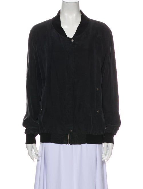 Iro Silk Bomber Jacket Black