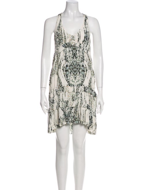 Iro Silk Mini Dress Green