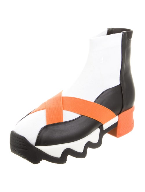 iRi Leather Colorblock Pattern Sneakers