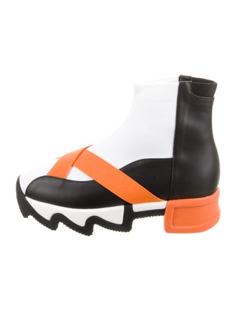iRi Leather Colorblock Pattern Sock Sneakers