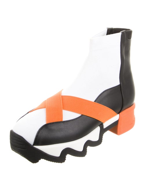 iRi Leather Colorblock Pattern Sock Sneakers