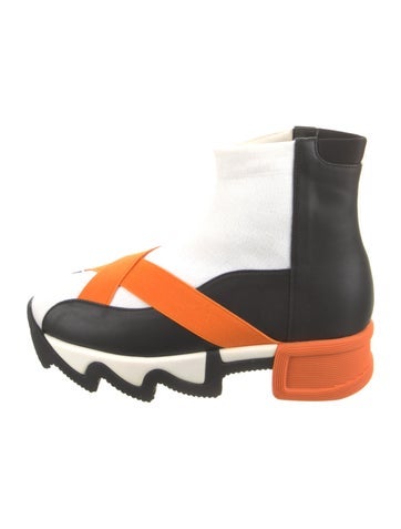 iRi Sneakers Leather Colorblock Pattern Sock 5.5