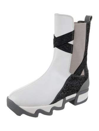 iRi Leather Colorblock Pattern Chelsea Boots