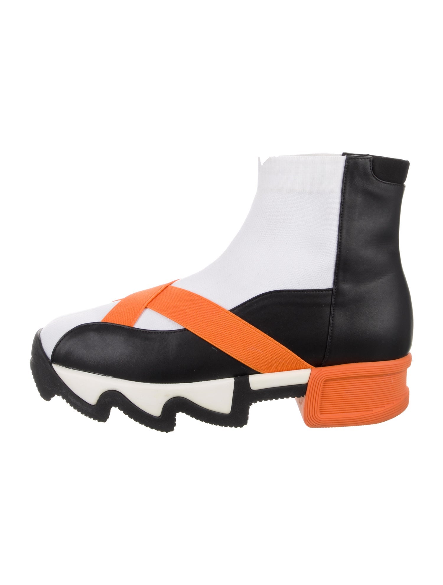 iRi Leather Colorblock Pattern Chelsea Boots