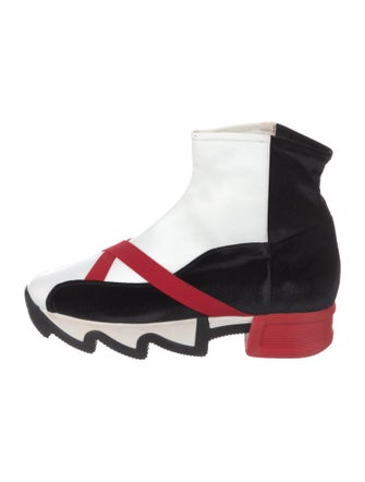 iRi Leather Colorblock Pattern Sock Sneakers