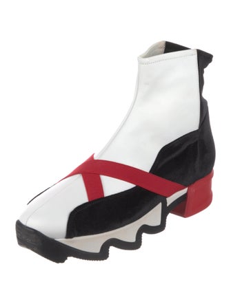 iRi Leather Colorblock Pattern Sock Sneakers