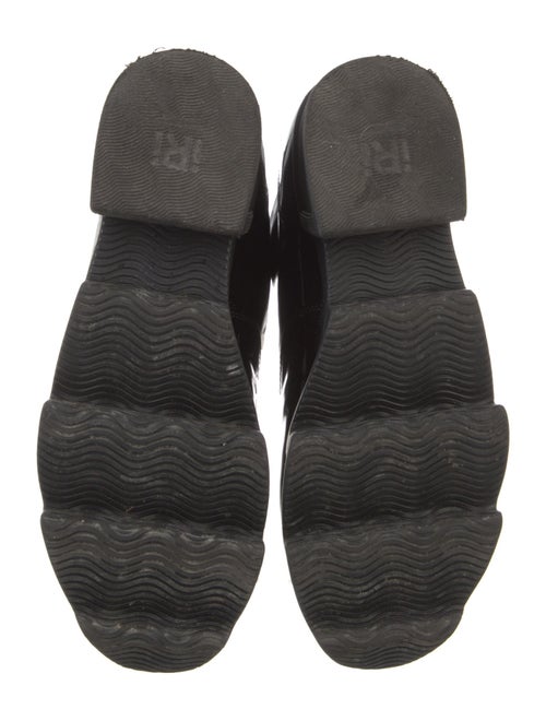 iRi Patent Leather Colorblock Pattern Combat Boots