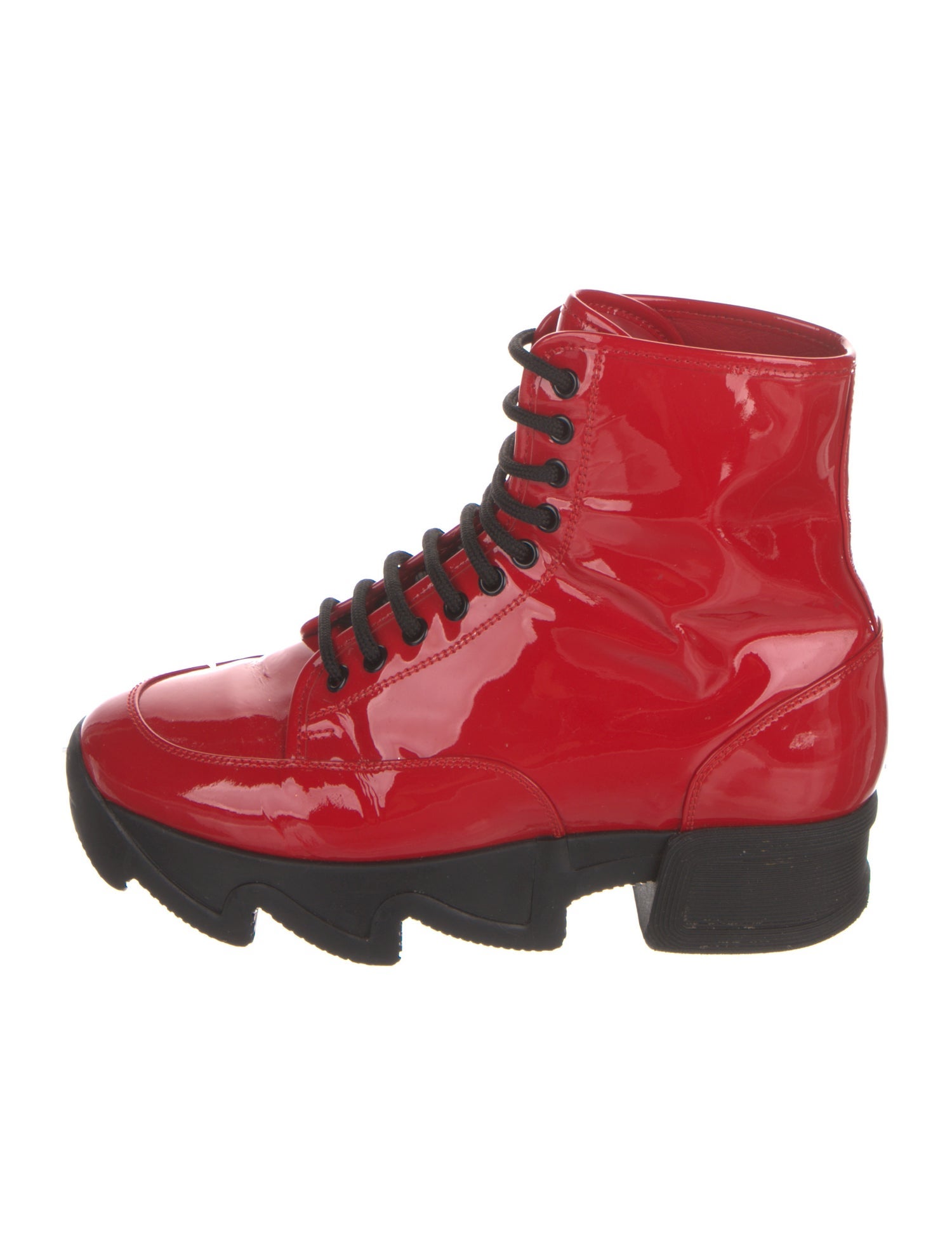 iRi Patent Leather Combat Boots