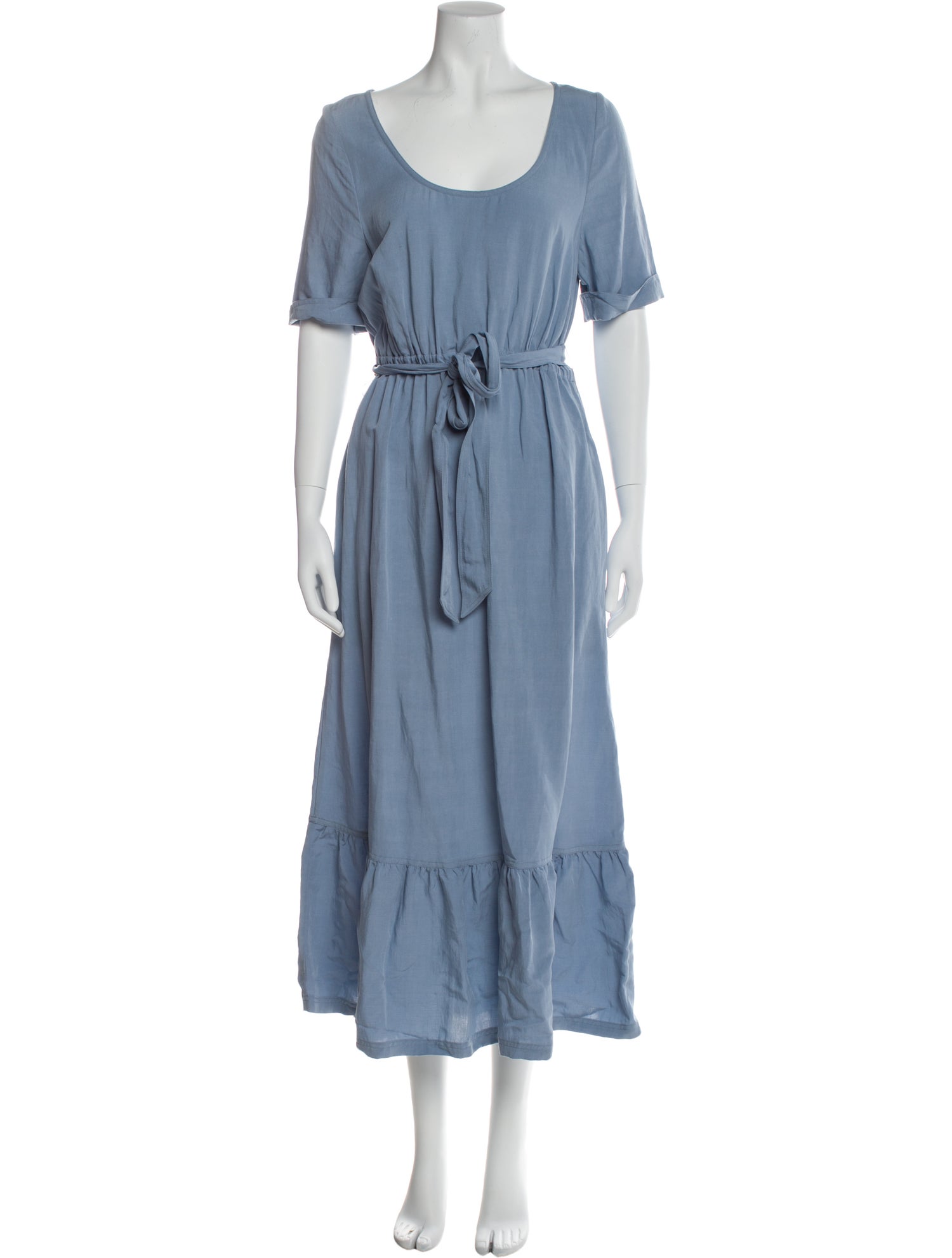 Iris & Ink Scoop Neck Long Dress