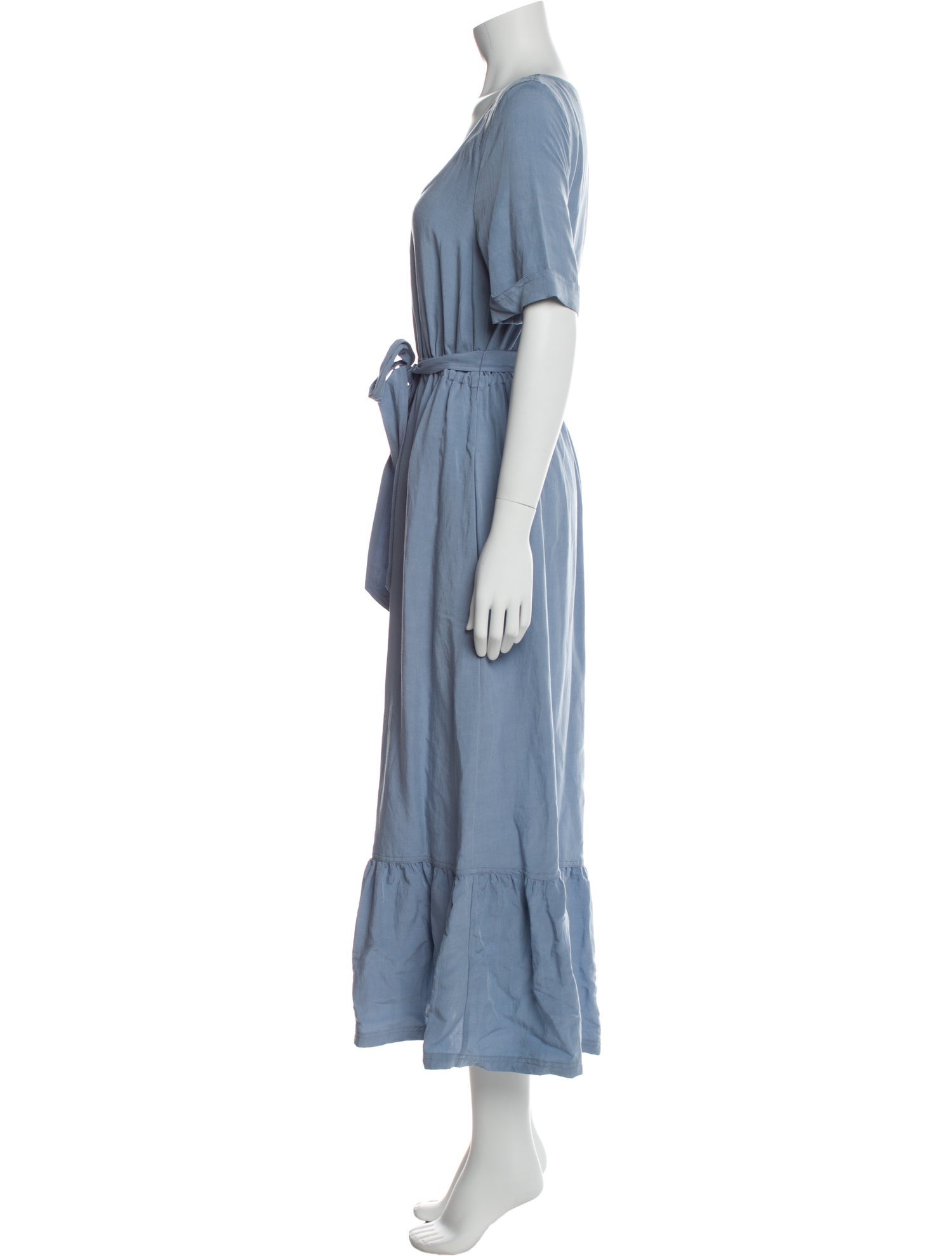 Iris & Ink Scoop Neck Long Dress