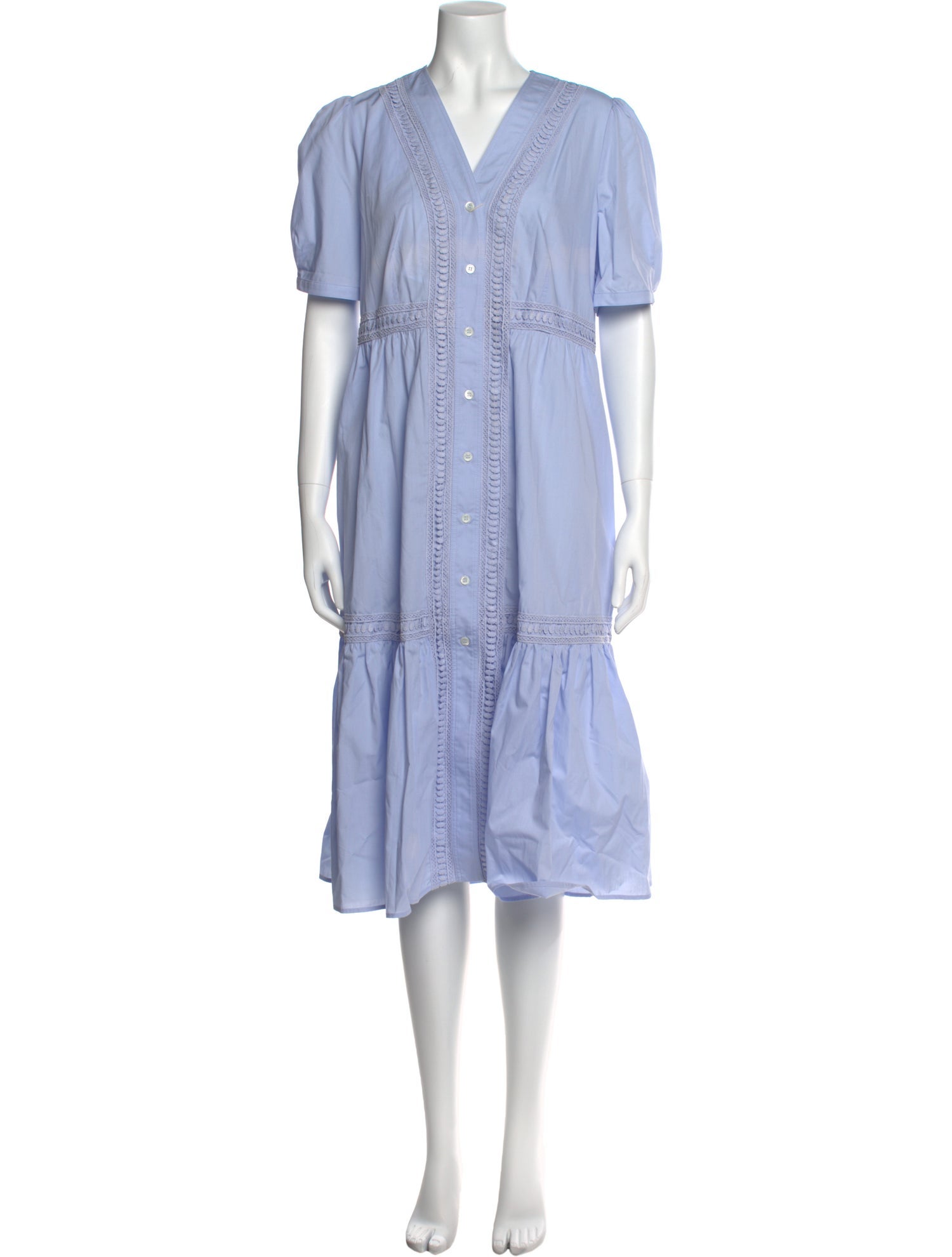 Iris & Ink V-Neck Midi Length Dress