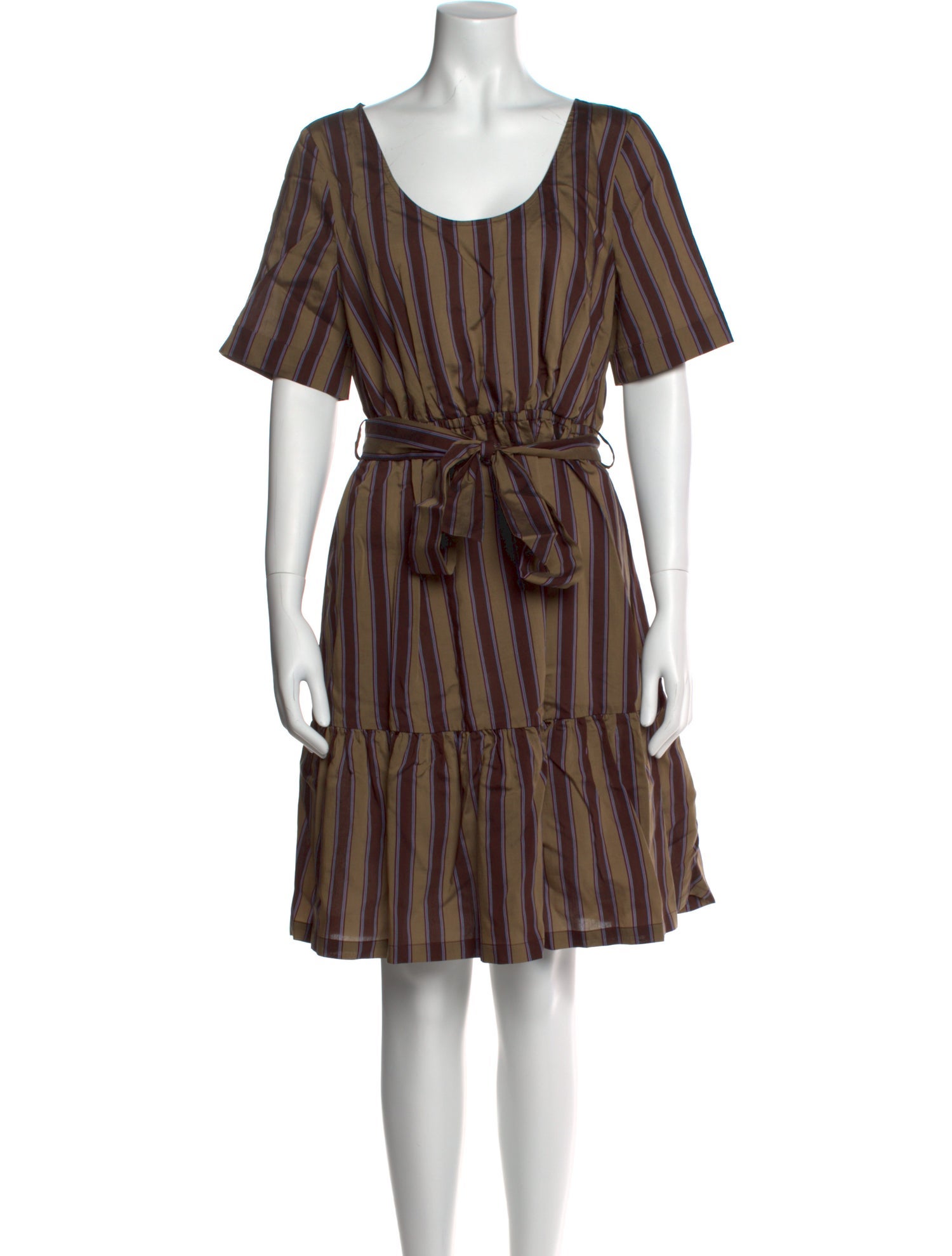 Iris & Ink Striped Knee-Length Dress