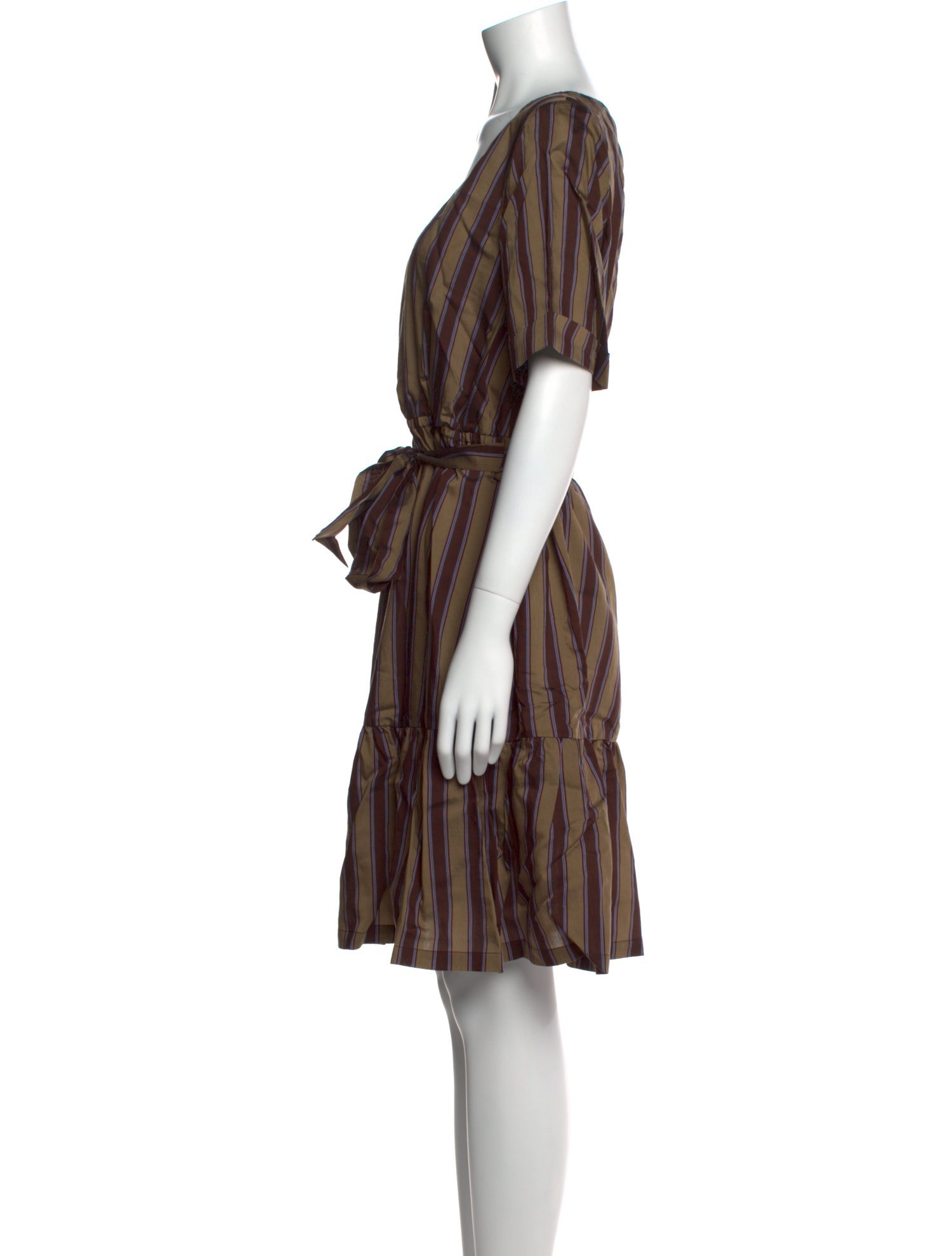 Iris & Ink Striped Knee-Length Dress