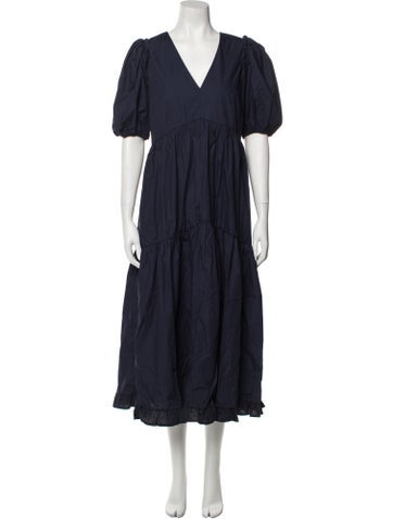 Iris & Ink Dresses V-Neck Long Dress Us6, Uk10 | M