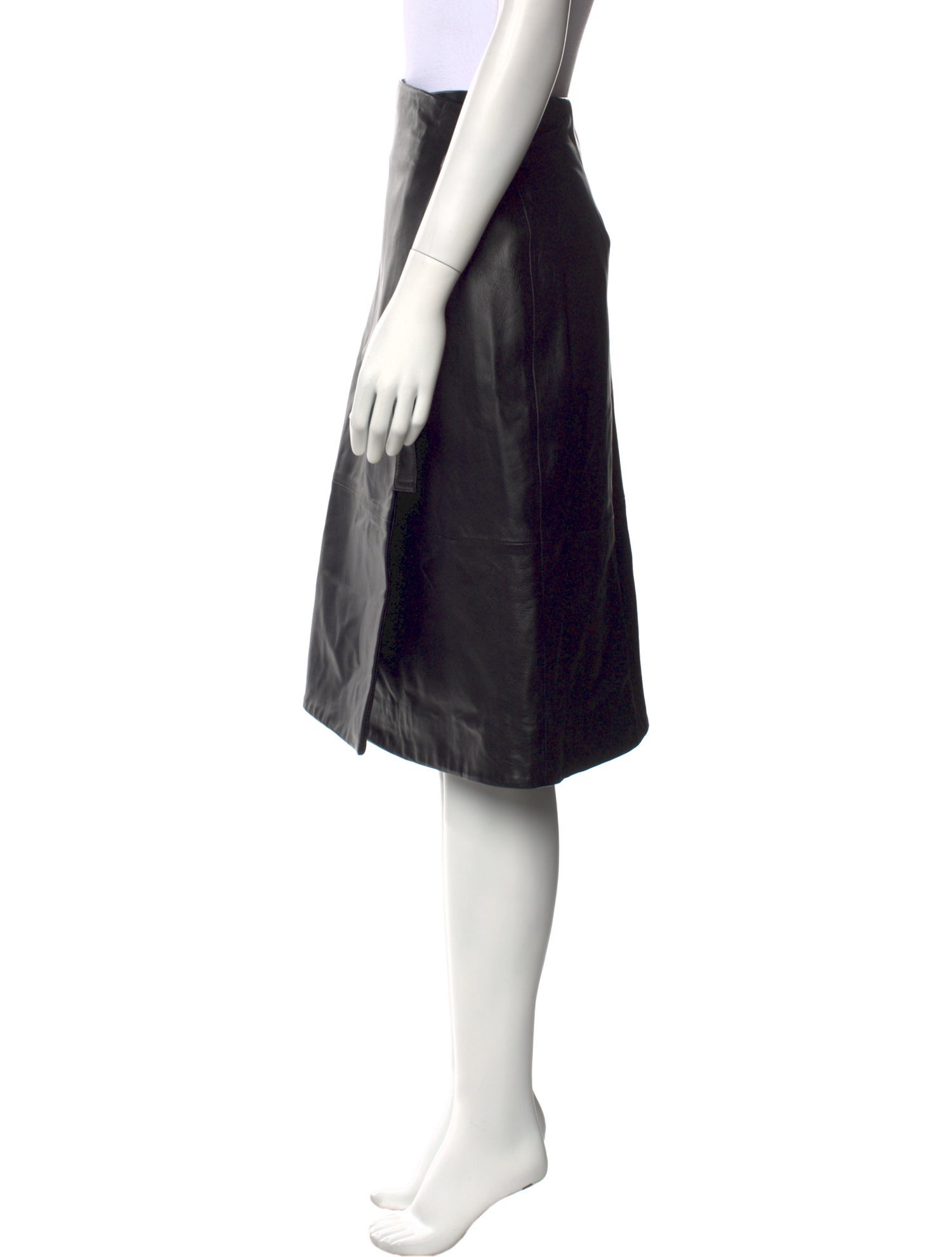 Iris & Ink Lambskin Knee-Length Skirt